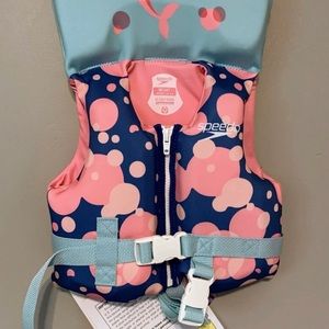 Speedo life vest pink infant  up to 30lb NEW!